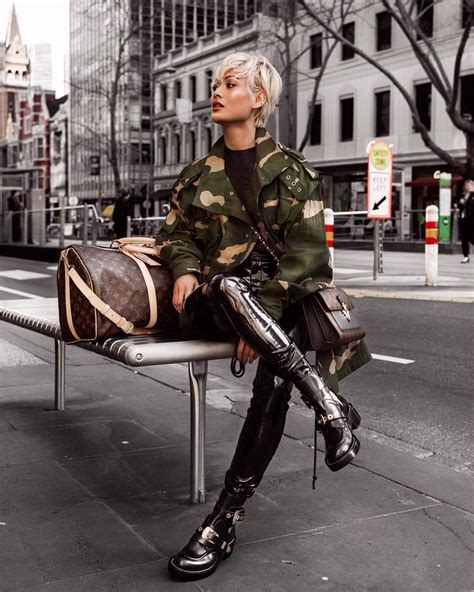 Outfit Ideas Leather Pants Bus Military Camouflage Military Uniform
