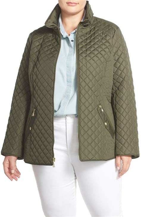 Ellen Tracy Zip Front Quilted Jacket Plus Size Nordstrom