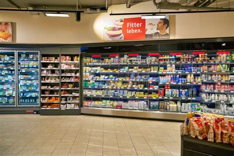 Interior Shot Of Rewe City Supermarket Editorial Stock Image Image Of