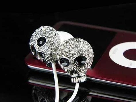 Skull Ear Phones Heavy Metal Skull Headphones Billy Mandy Grunge Candy Skulls Sugar Skulls
