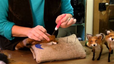 How To Needle Felt Animals Fox Series 7 Ears By