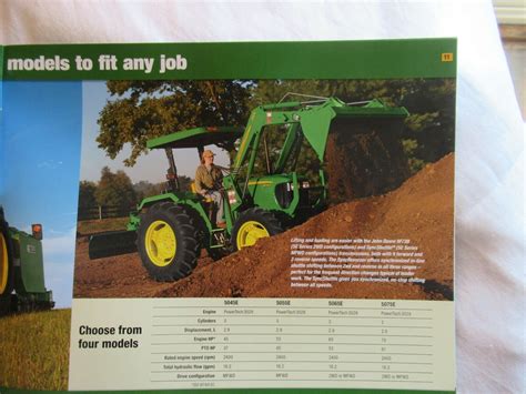 John Deere 5045d 5055d 5045e 5055e 5057e 5d 5e Series Tractor Brochure