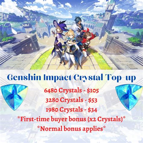 Genshin Impact Genesis Crystals Top Up Video Gaming Gaming