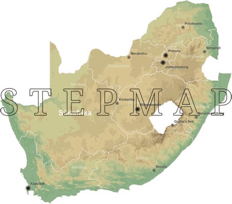 Die republik südafrika hat drei hauptstadtsitze: StepMap - Landkarte Südafrika (inkl. Hauptstadt ...