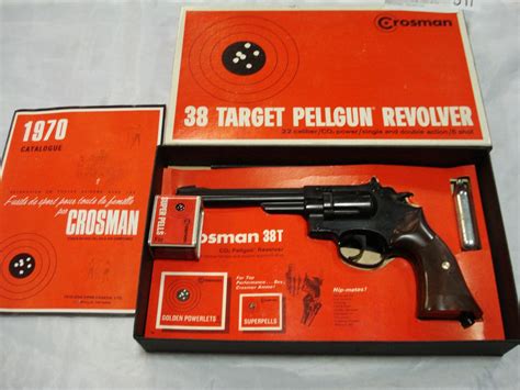 Crossman 38t 22 Caliber 6 Shot Air Pistol From 1980 With Original