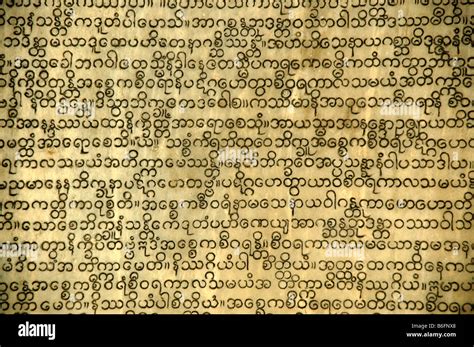 Burmese Writing Pali Canon Buddhist Canon Tripitaka Library Of