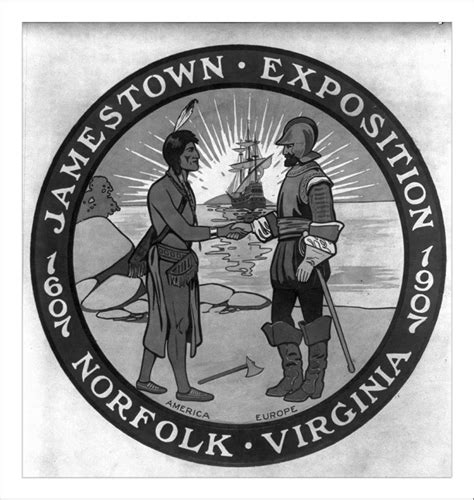 Historic Print L Jamestown Exposition 1607 1907 Norfolk Va