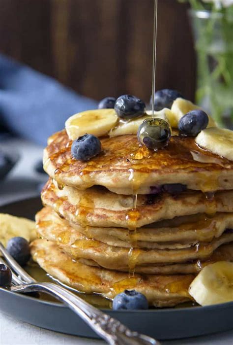 Blueberry Banana Pancakes The Crumby Kitchen