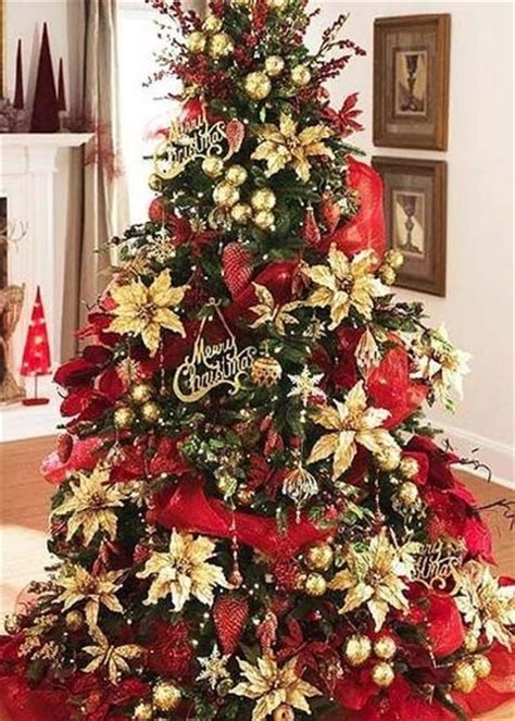 Gold Poinsettia Flowers For Christmas Tree Idalias Salon
