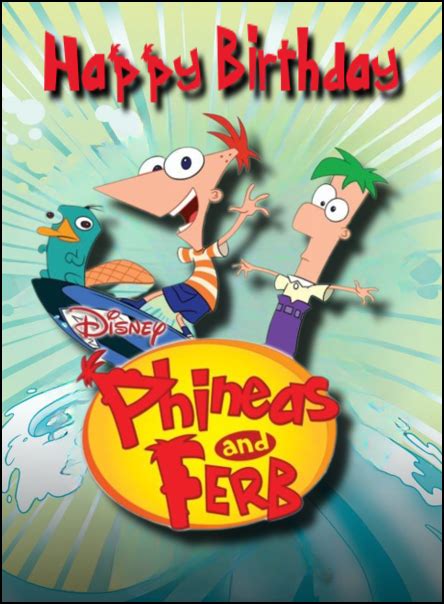 Phineas And Ferb Birthday Card