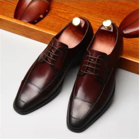 Square Toe High End Business Formal Oxfords Shoes For Man 2018 Top