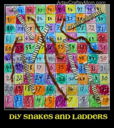 10 Diy Board Games Kids Will Love Snakes And Ladders Board Games Diy
