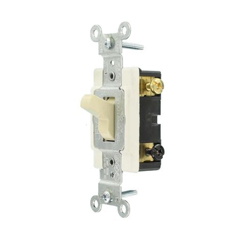 Leviton 15 Amp Commercial Grade 3 Way Lighted Handle Toggle Switch