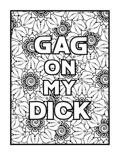 Adult Swear Word Printable Coloring Pages Digital Etsy