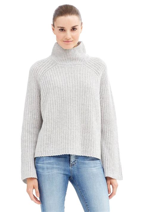 A Ribbed Knit Turtleneck Pullover In A Relaxed Bodice For A Comfy Chic