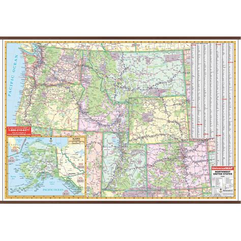Northwest United States Regional Wall Map By Kappa The Map Shop