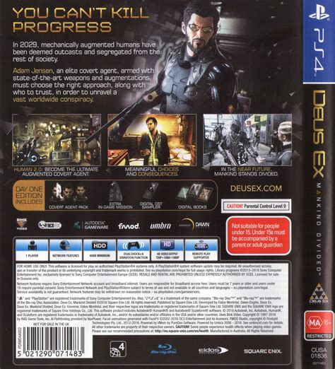 deus ex mankind divided day one edition ps4 zozila