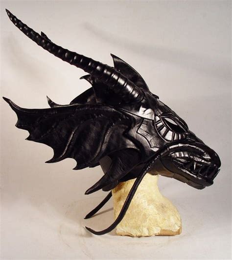 Leather Dragon Head Mask Dragon Mask Dragon Head Smaug Dragon Dragon