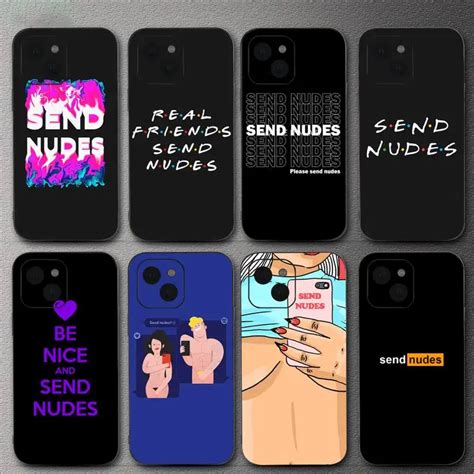 Send Nudes Funny Tee Trending Meme Phone Case For Iphone 11 12 Mini 13 14 15 