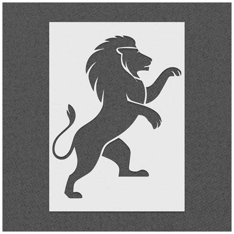 Coat Of Arms Lion Stencil Stencilmonkey