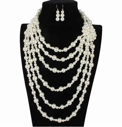 Pearl Necklace Costume Jewelry Earrings Multi Statement