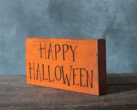 Happy Halloween Wood Sign The Weed Patch