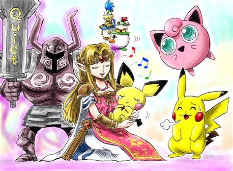 zelda taking care of pichu super smash brothers ultimate know your meme