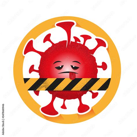 Stop Covid 19 Coronavirus Ko Red Emoticon Icon Emoji Vector Jpeg