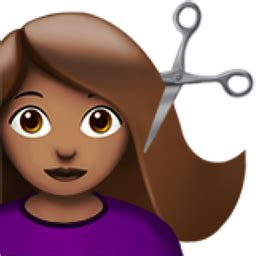 Haircut emoji meaning with pictures: Woman Getting Haircut: Medium Skin Tone Emoji (U+1F487, U+ ...