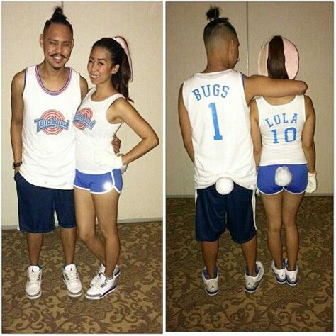 couples halloween costume bugs and lola bunny tune squad from the 90s movie space jam couple
