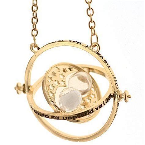 Harry Potter Time Turner Hourglass Hermione Granger Rotating Necklace