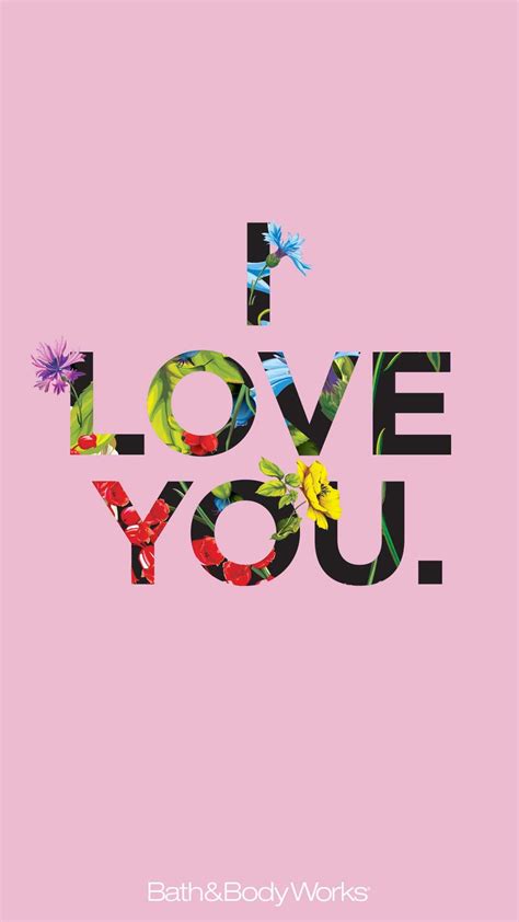 I Love You Iphone Wallpaper Flower Quotes Words Wallpaper Love You