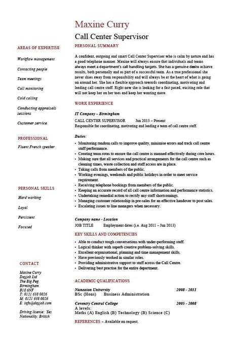 Resume cover letters must be very professional and perfectly presented. Call Center Resume Samples | IPASPHOTO