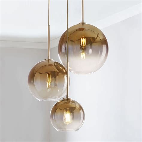 Loft Modern Pendant Light Silver Gold Glass Ball Hanging Lamp Hanglamp
