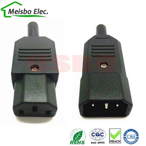 New Diy 10a 250v Black Iec C13 C14 Female Male Plug Rewirable Power