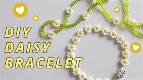 How To Make A DAISY CHAIN Flower Bracelet Easy Beaded 90s Jewelry DIY