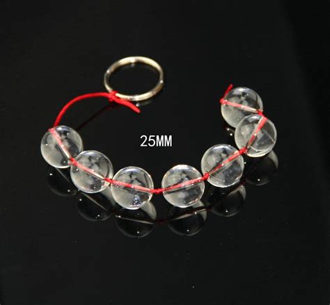 Dia25mm Glass Anal Beads Big Smooth Crystal Balls Butt Plug Sex Toys