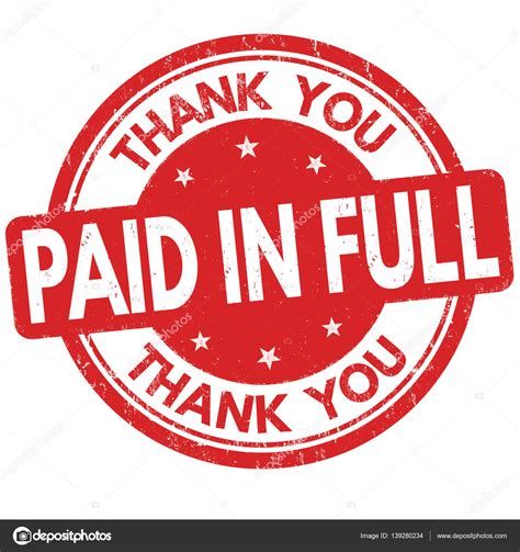 Paid In Full And Thank You Sign Or Stamp Stock Vector By ©roxanabalint