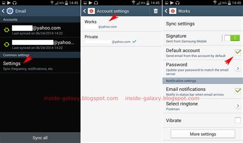 Inside Galaxy Samsung Galaxy S4 How To Change The Default Email