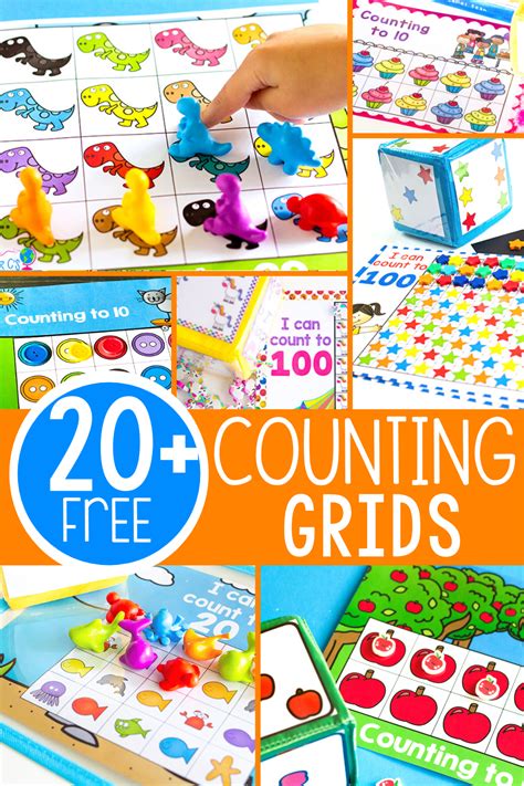 20 Counting Grids For 10 20 And 100 Play These Easy Prep Counting