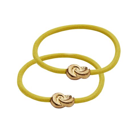 Corinne Hair Tie Big Knot Yellow 2-pack - MEDS.se