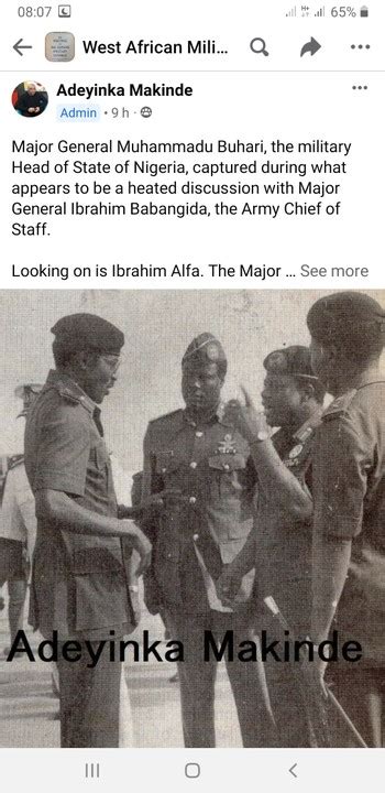 Throwback Photo Of General Buhari In A Heated Discussion With Gen Ibb
