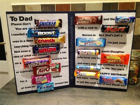 10 the best birthday gift ideas for every type of dad. Birthday ideas | Dad birthday card, Dad birthday, Candy cards