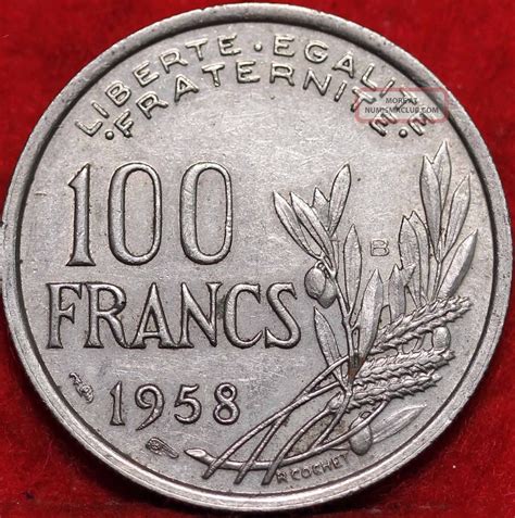 1958b France 100 Francs Coin