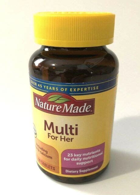 Nature Made Multi For Her Vitamins With Iron And Calcium 90 Count Exp