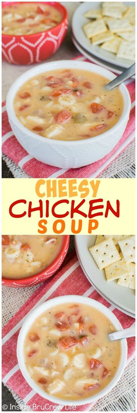 This Easy Cheesy Chicken Soup Is Loaded With Veggies And Noodles And Is