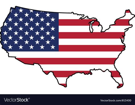 Map In Colors Of United States Royalty Free Vector Image