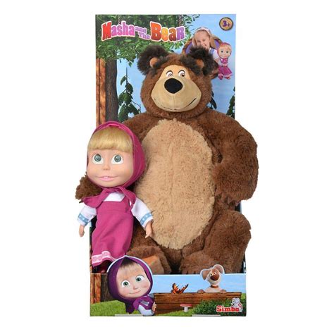 Buy Masha And The Bear 23cm Doll With 43cm Soft Toy Bear Twin Pack Online At Desertcart Qatar
