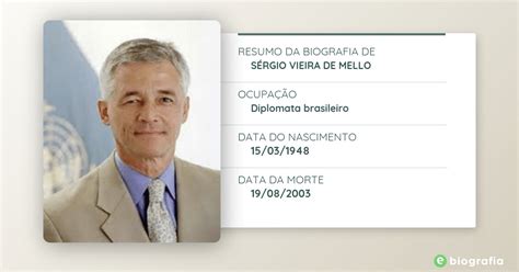 Sérgio vieira de mello (portuguese pronunciation: Biografia de Sérgio Vieira de Mello - eBiografia