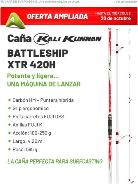 a alvarez 39 euros Caña Surfcasting Kali Kunnan Battleship XTR 420H
